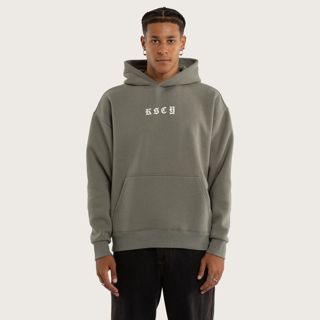 Marked Oversized Hoodie Basil