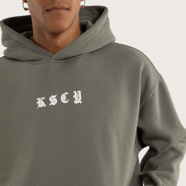Marked Oversized Hoodie Basil