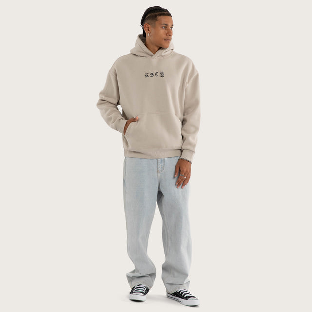 Marked Oversized Hoodie Dove