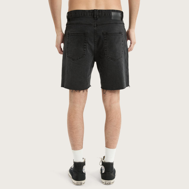 KS5 Slim Denim Shorts Vintage Black