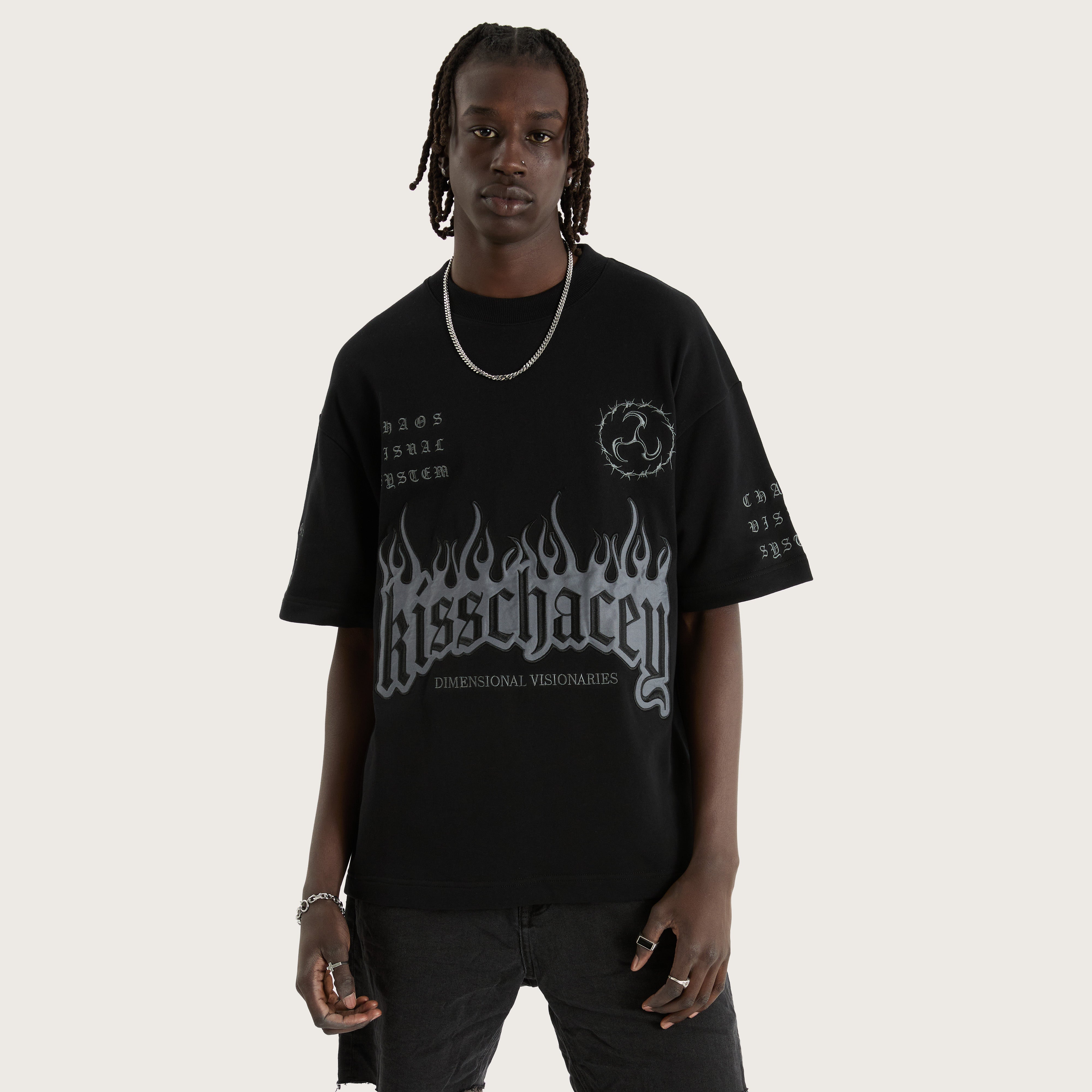 System Blacked Out Loopback Street Tee in Jet Black | KSCY