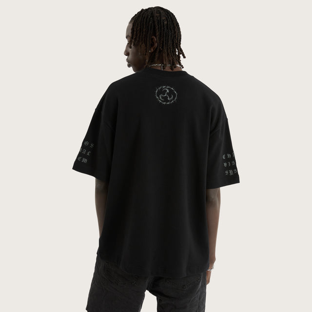 System Blacked Out Loopback Street Tee Jet Black