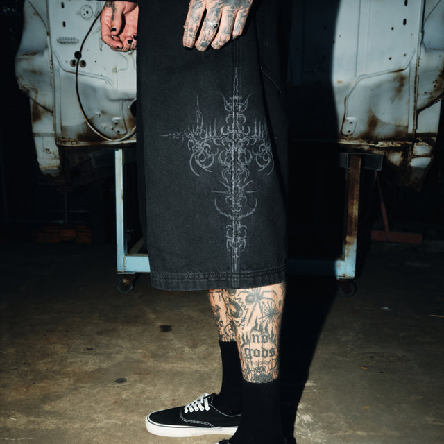 Luke Walker Tense K7 Super Baggy Jorts Black