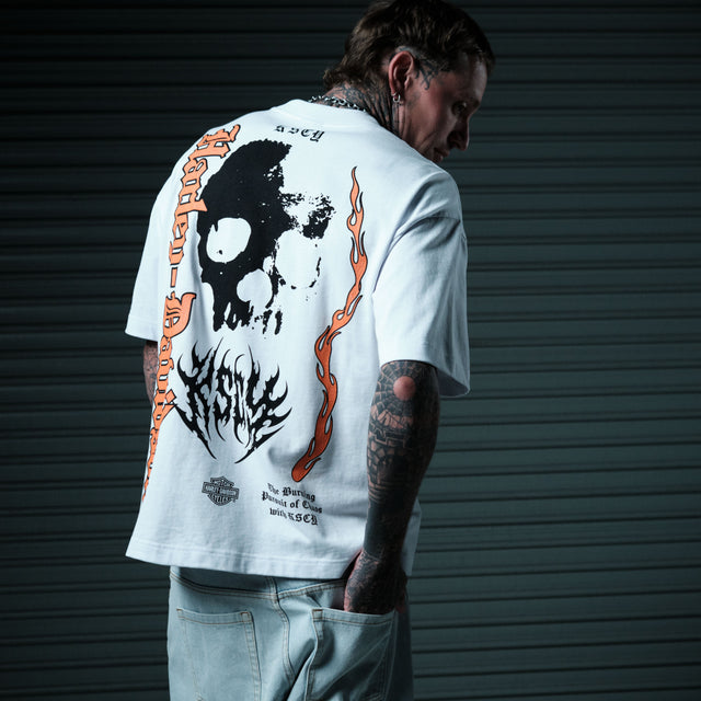 Burnout Street Tee Optical White