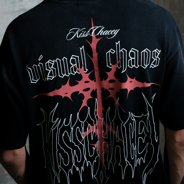 Embers Box Fit Tee Sunbleach Black