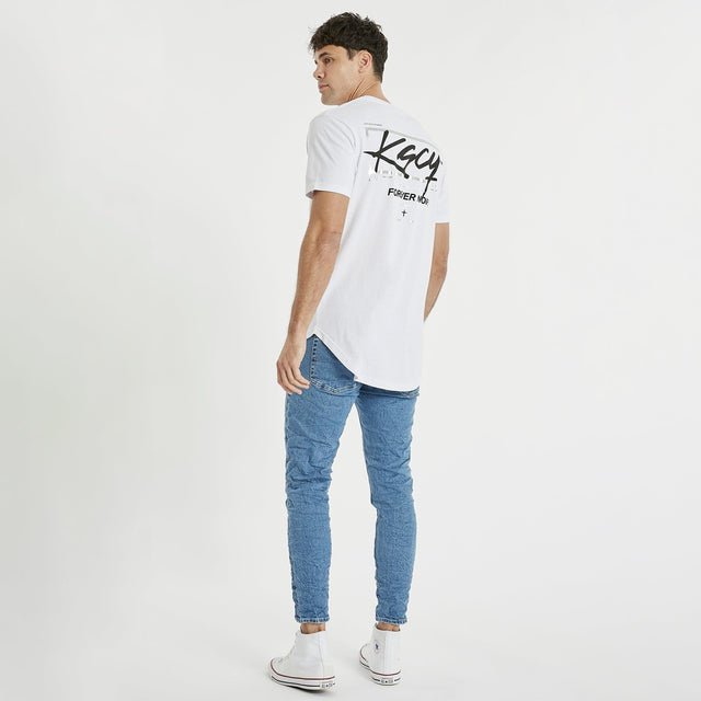 Academy Dual Curved T-Shirt White