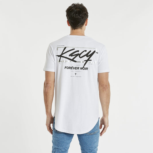Academy Dual Curved T-Shirt White