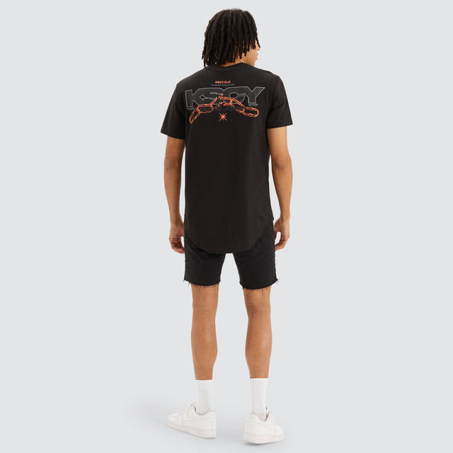 Ancient Dual Curved Tee Jet Black