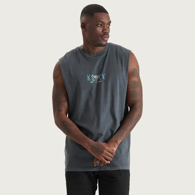Asgard Relaxed Fit Muscle Tee Pigment Asphalt