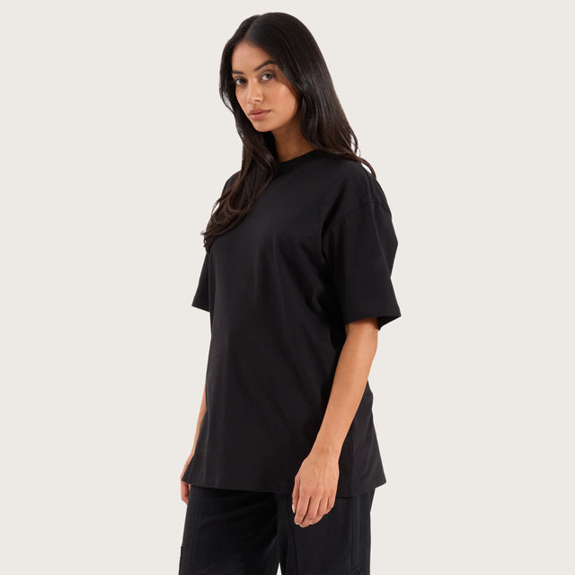 Brooks Heavy Box Fit Tee Jet Black