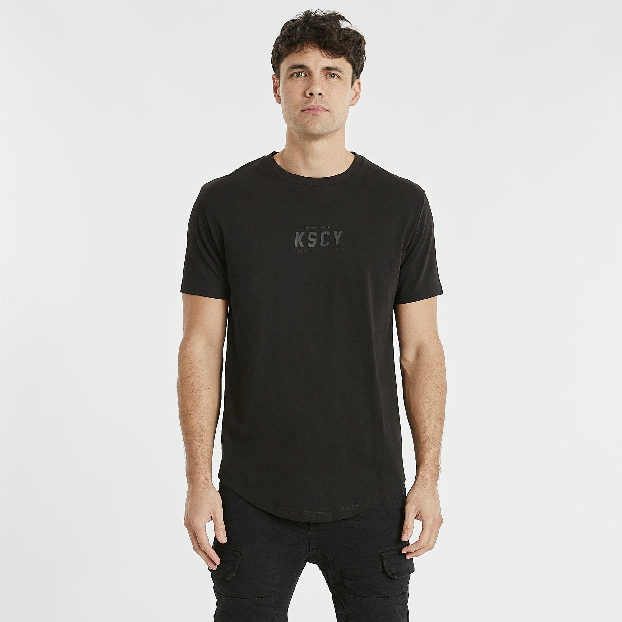 Canton Dual Curved T-Shirt Jet Black