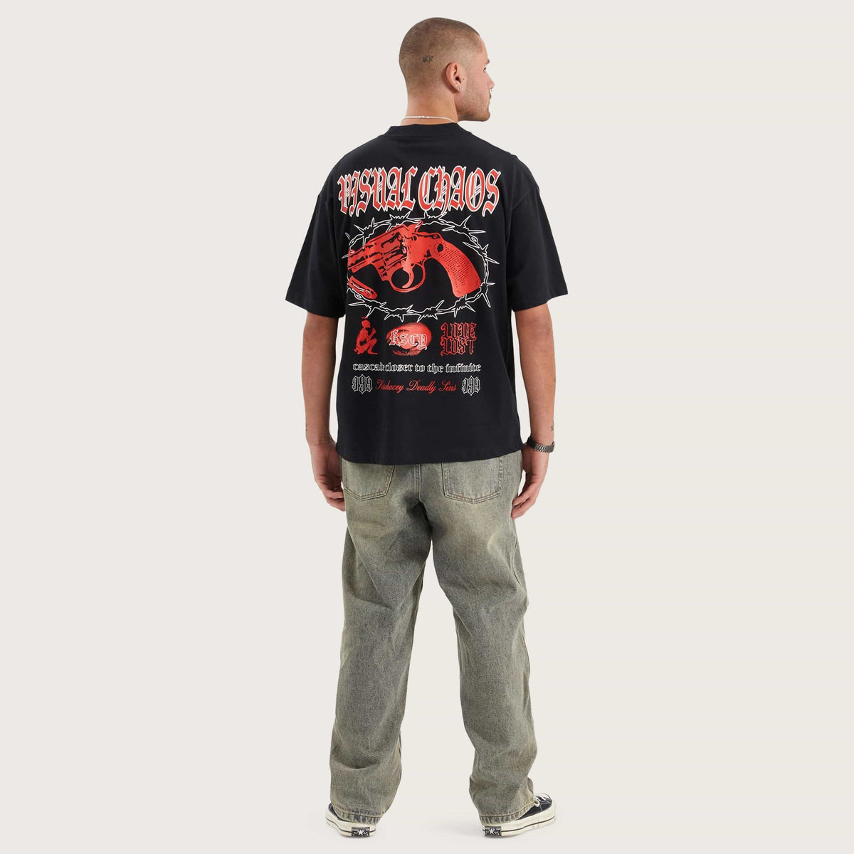 KSCY Cascade Heavy Street Fit Tee in Black - Kiss Chacey