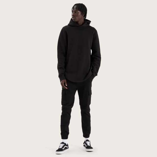 Casper Dual Curved Hoodie Jet Black