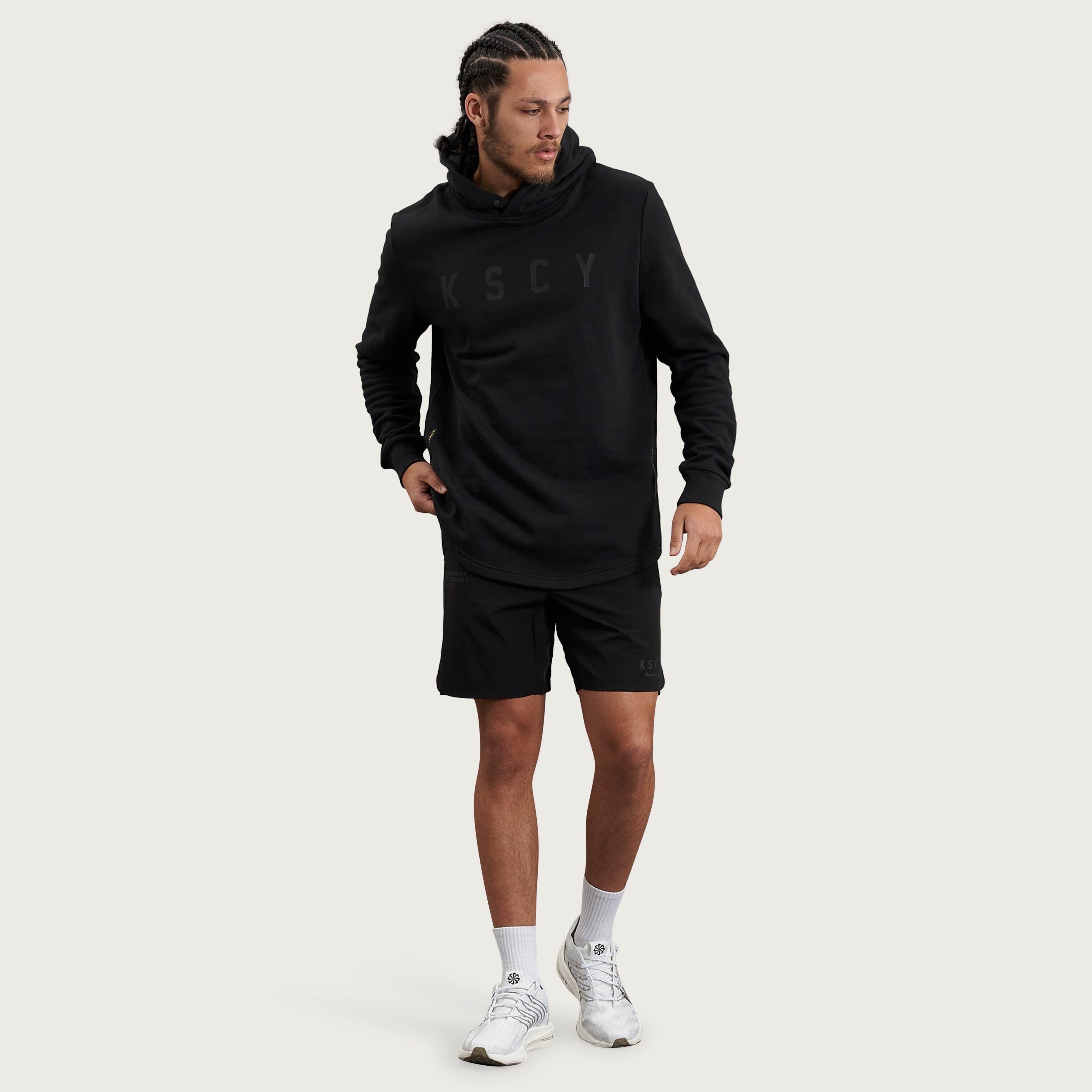 Circuit Curved Hem Hoodie in Jet Black | Kiss Chacey
