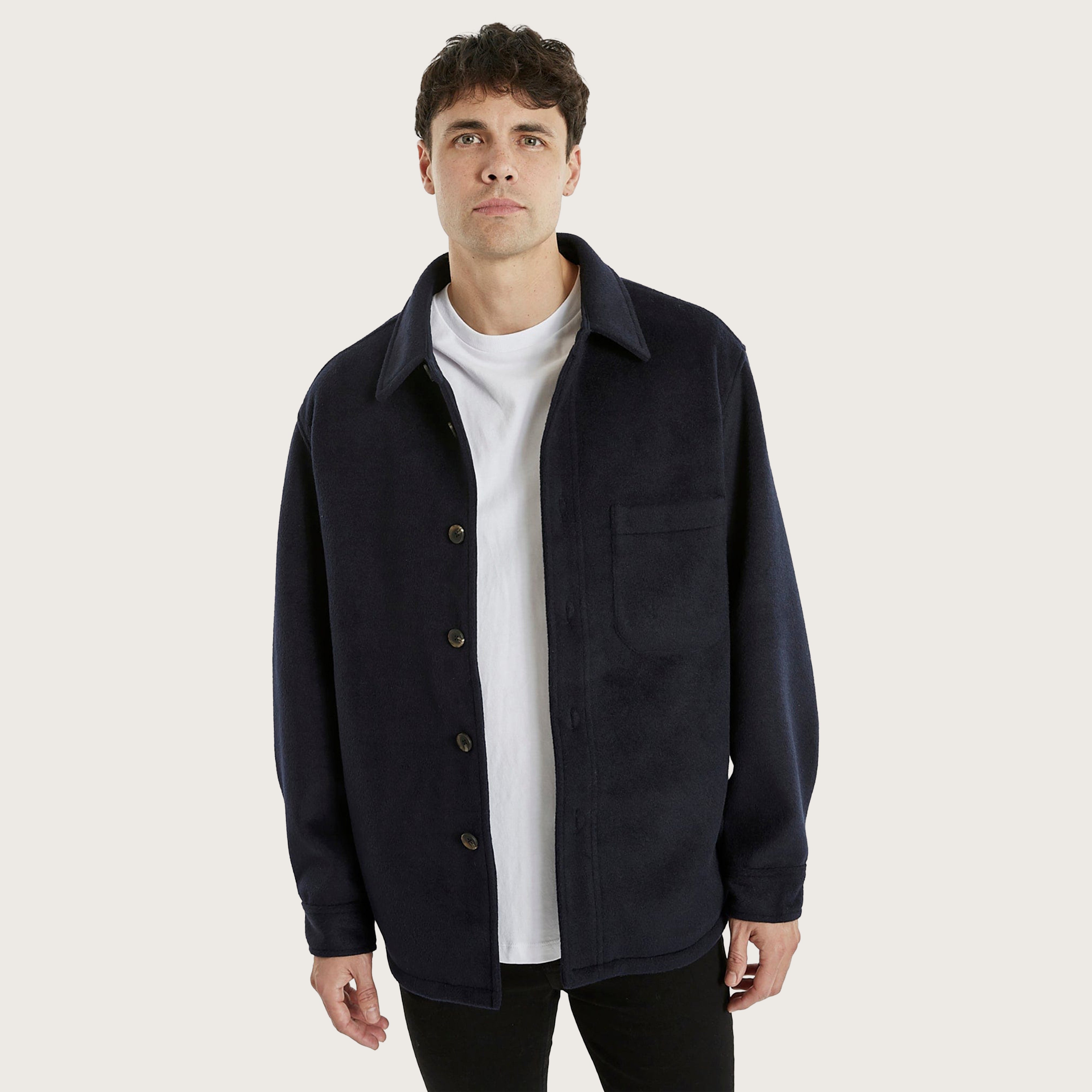 Coastal Melton Jacket in Navy | Kiss Chacey