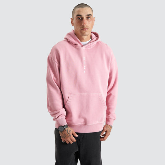 Cochran Relaxed Hooded Sweater Pigment Salmon
