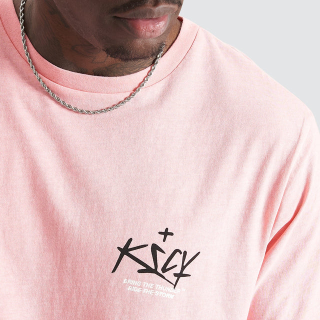 Divinity Dual Curved T-Shirt Pigment Pink