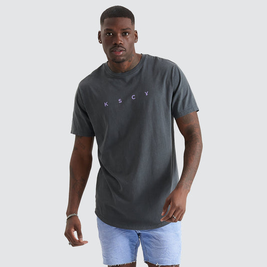 Eros Dual Curved T-Shirt Pigment Asphalt