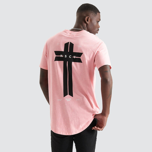 Eros Dual Curved T-Shirt Pigment Pink
