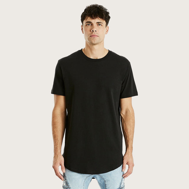 KSCY Basics | The Essentials Dual Curved T-Shirt in Black – Kiss Chacey