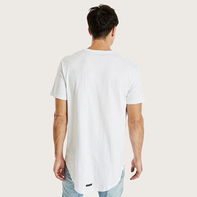 Essentials Dual Curved T-Shirt White
