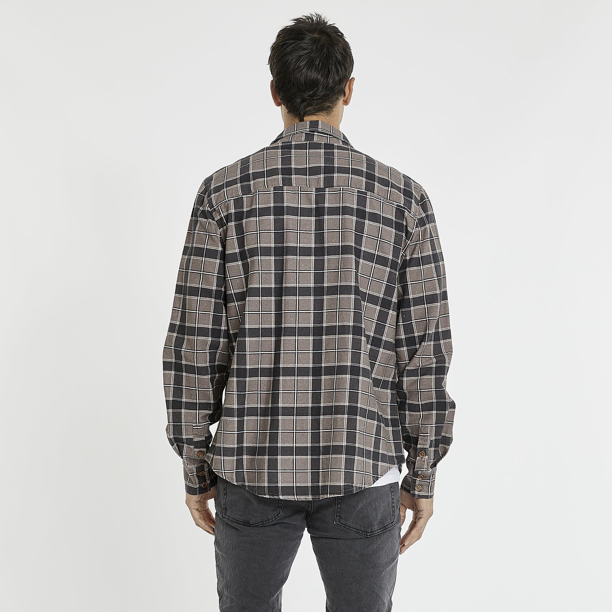 Harlem Standard Long Sleeve Shirt Iron Check | KSCY Fatal Romance ...