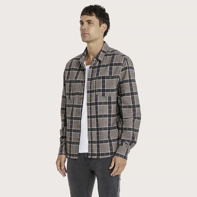 Harlem Standard Long Sleeve Shirt Iron Check