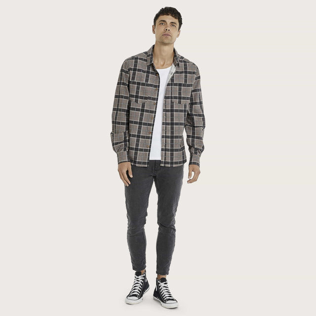 Harlem Standard Long Sleeve Shirt Iron Check