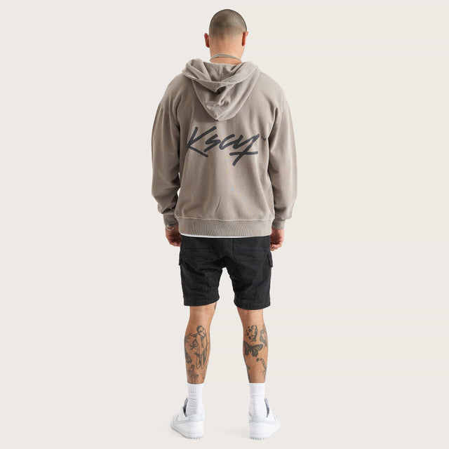 Hedda Relaxed Zip-up Hoodie Pigment Driftwood