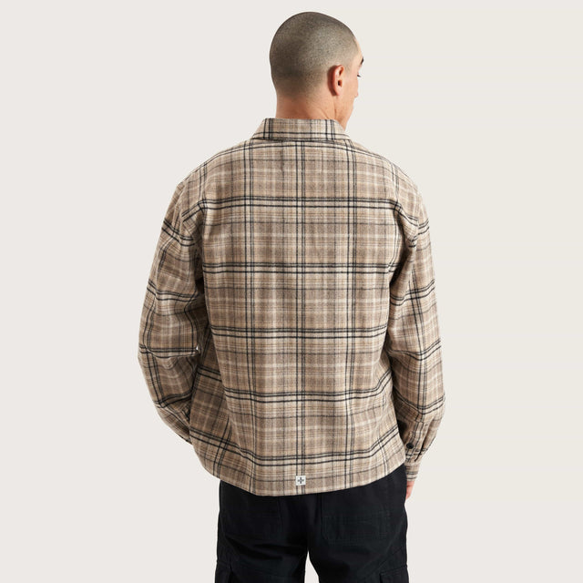 Ingenuity Relaxed Overshirt Cloud Dancer Check