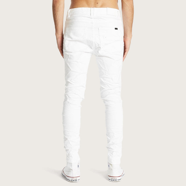 K1 Super Skinny Fit Jean Destroyed White