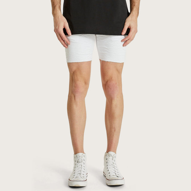 KS2 Denim Shorts White