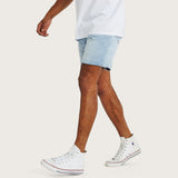 KS5 Slim Denim Shorts Sunbleached Blue