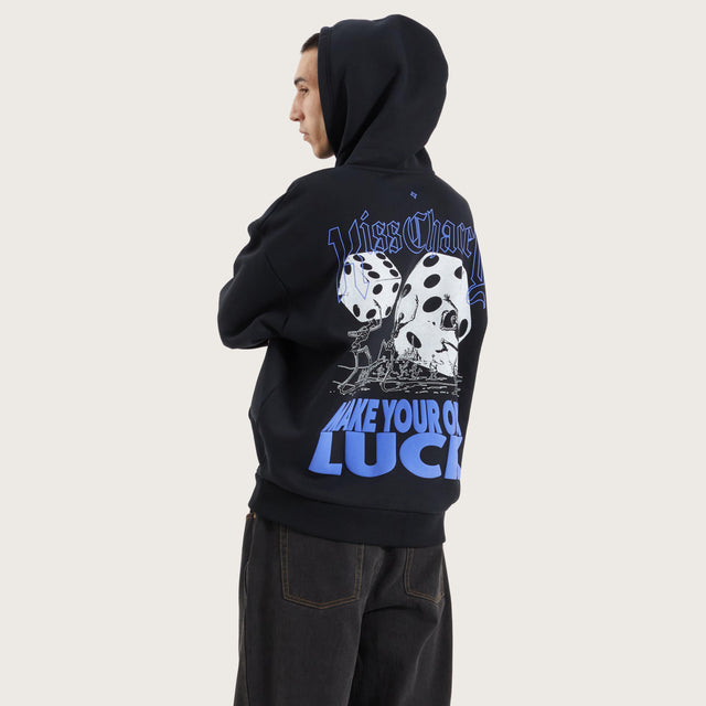Luck Heavy Oversized Hoodie Anthracite Black