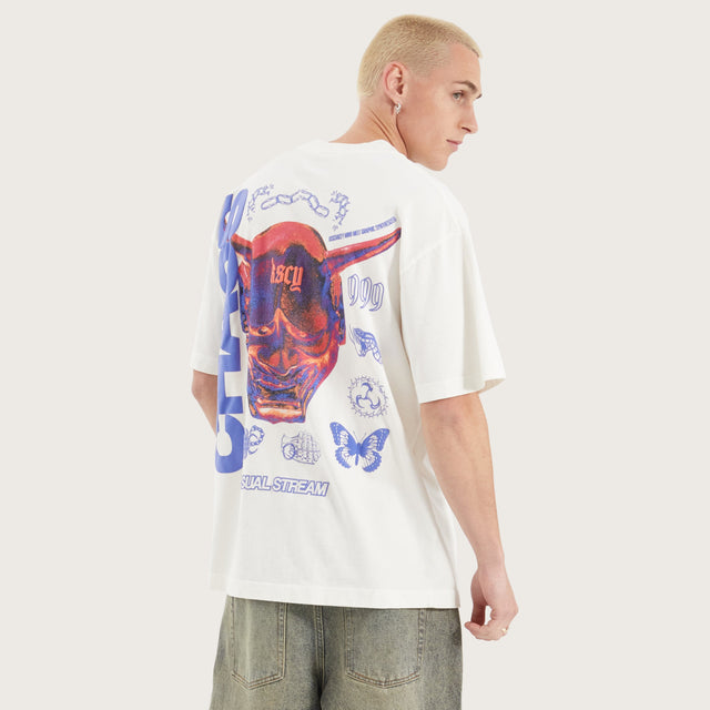 Mask Street Tee Natural White