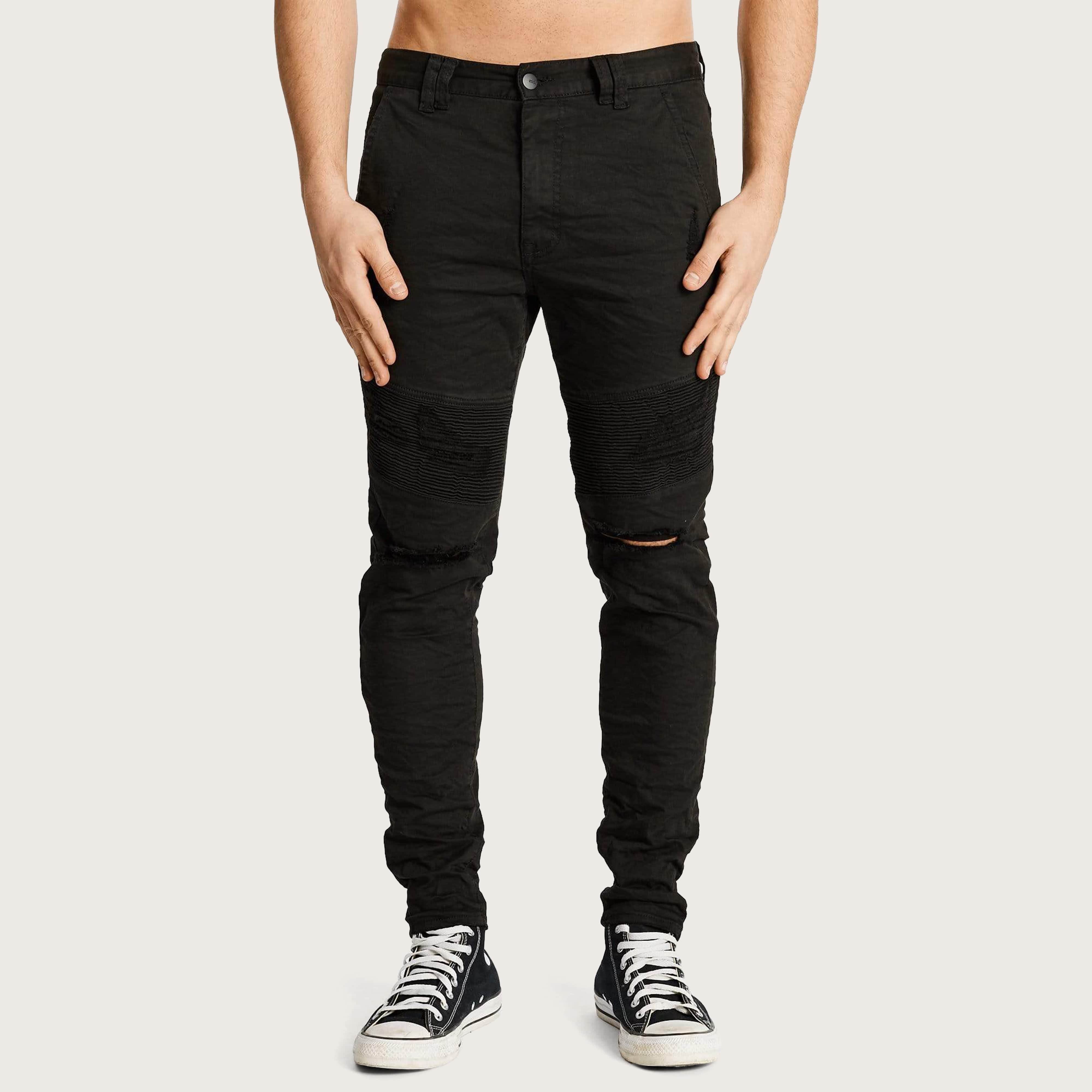 Montauk Slim Jeans Destroyed Black | Kiss Chacey