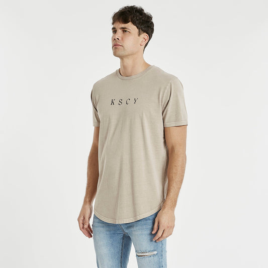 Montercy Dual Curved T-Shirt Pigment Warm Grey