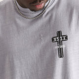 Mortals Relaxed Fit Muscle Tee Pigment Silver