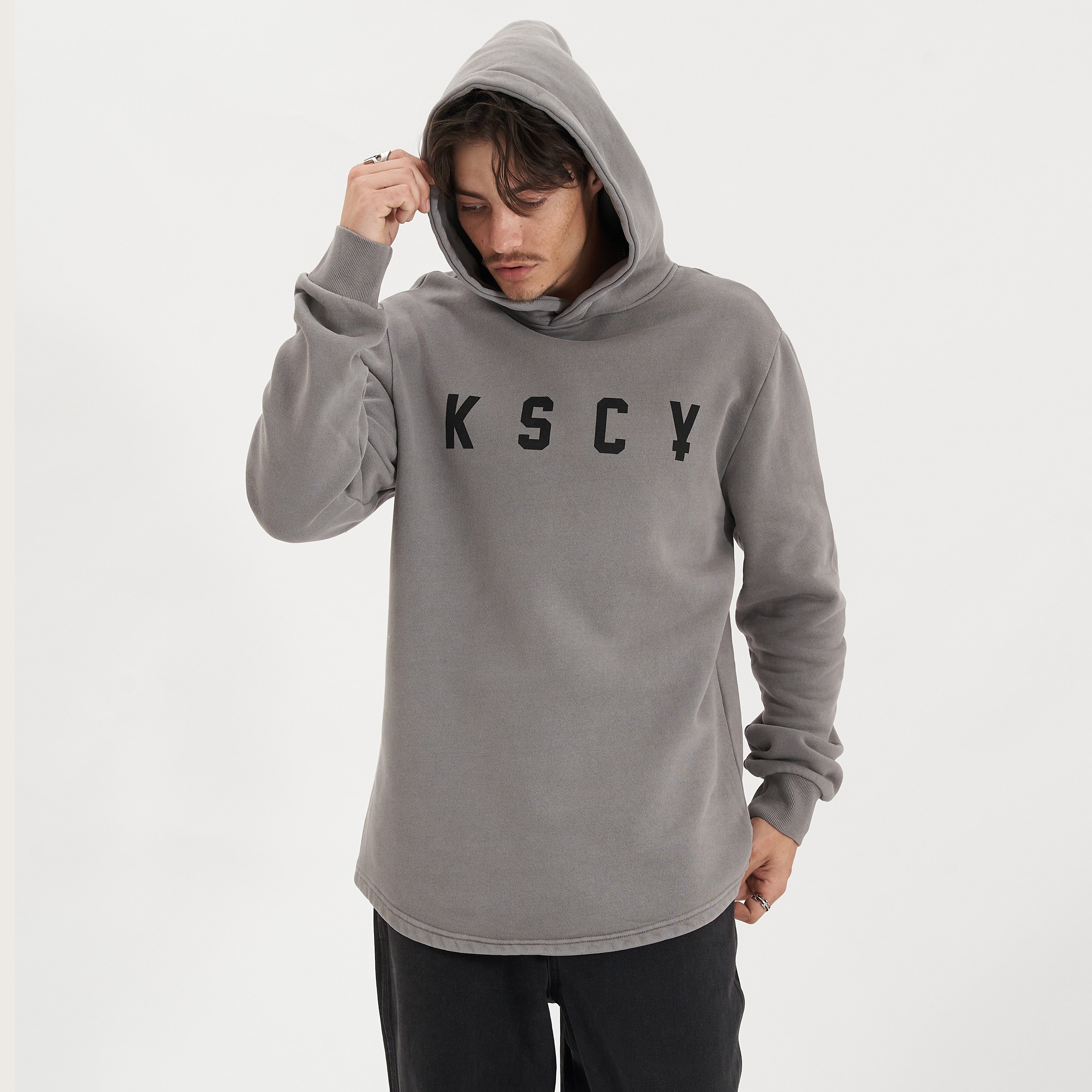 KSCY Nexus Heavy Hoodie in Pigment Frost Grey - Kiss Chacey