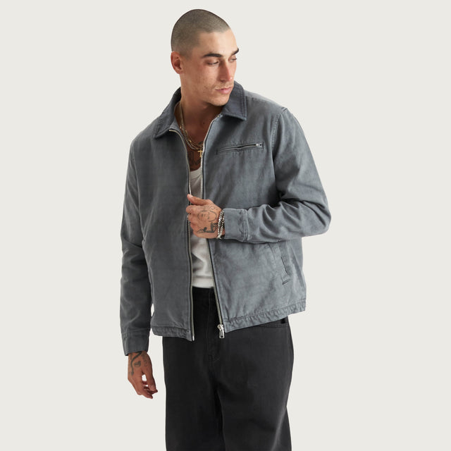 Ogmios Zip Worker Jacket Pigment Charcoal