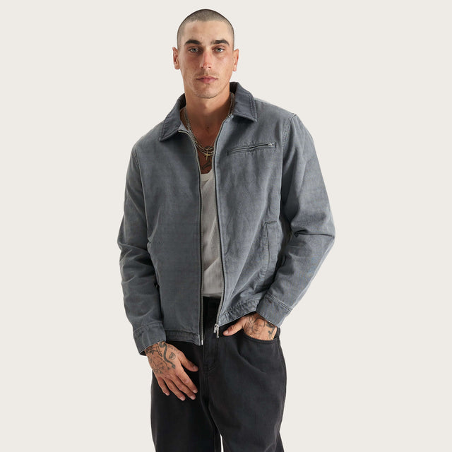 Ogmios Zip Worker Jacket Pigment Charcoal