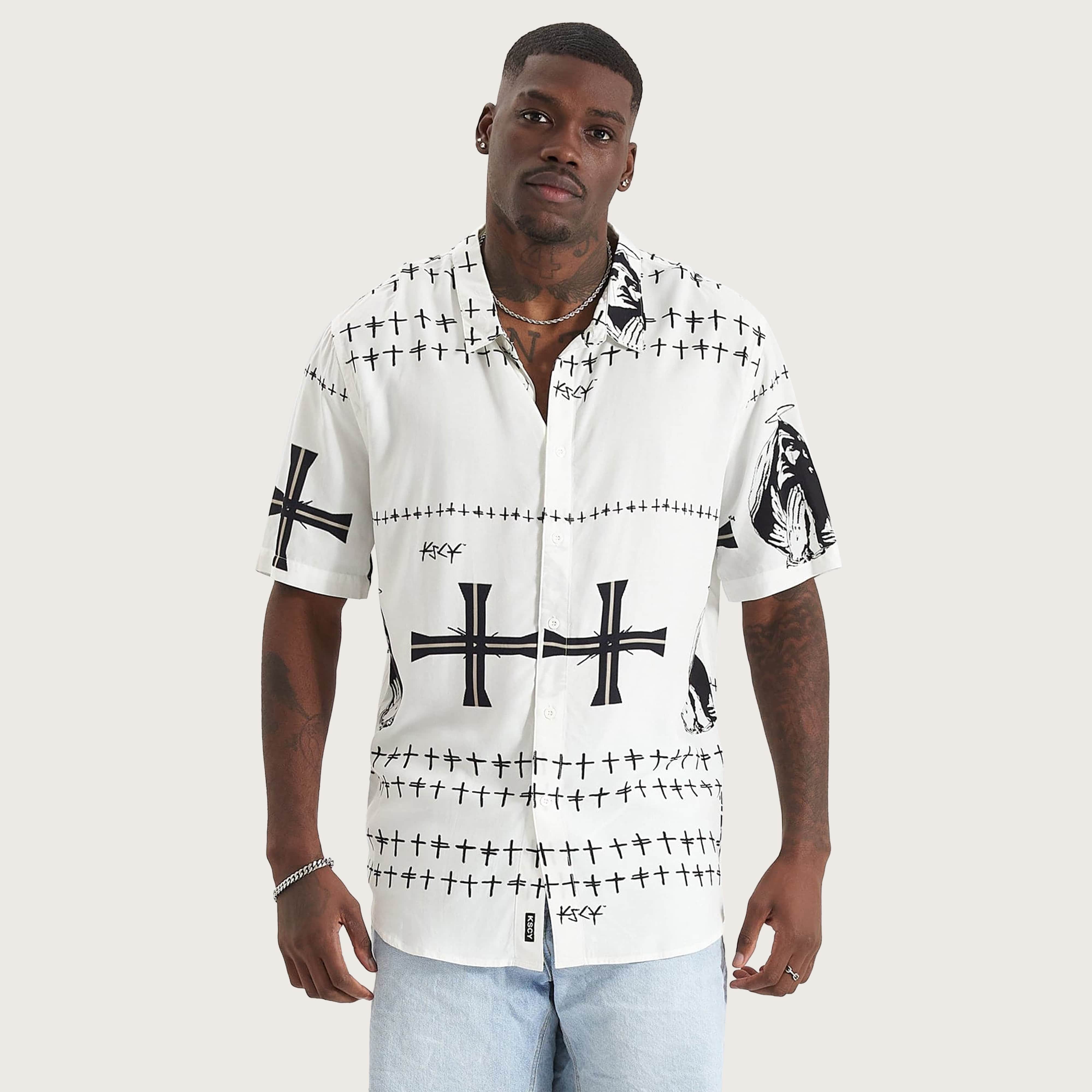 Omens Party Shirt White Black