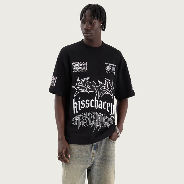 KSCY Posse Heavy Loopback Street Tee in Black - Kiss Chacey