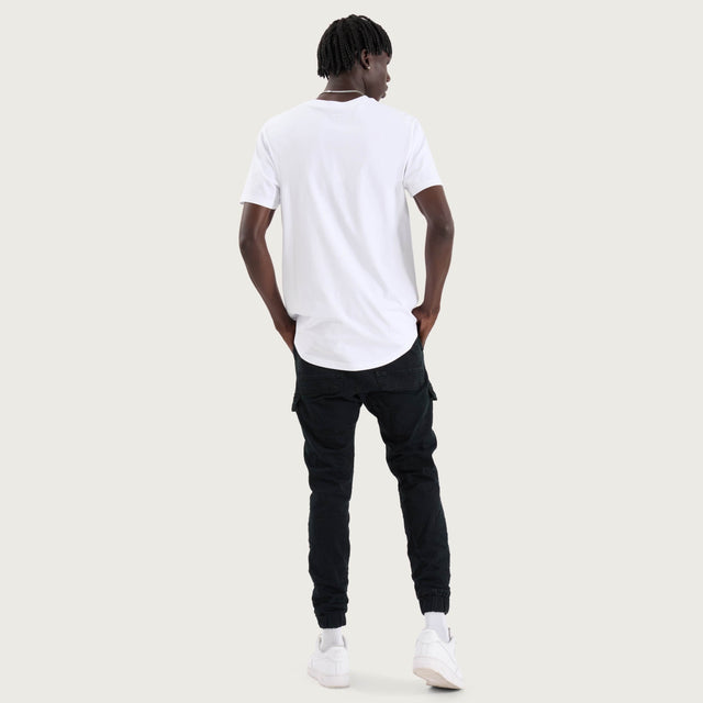 Prairie Dual Curved Tee Optical White