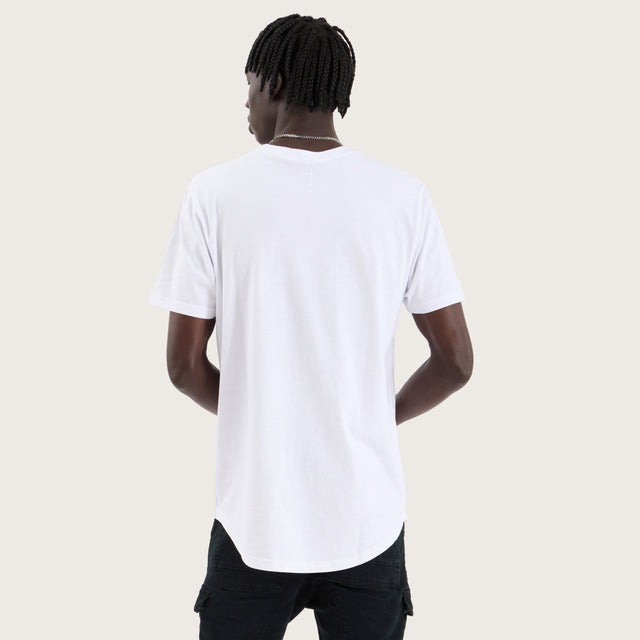 Prairie Dual Curved Tee Optical White