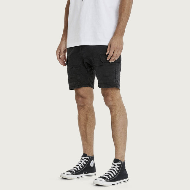 Salem Cargo Short Obsidian Black