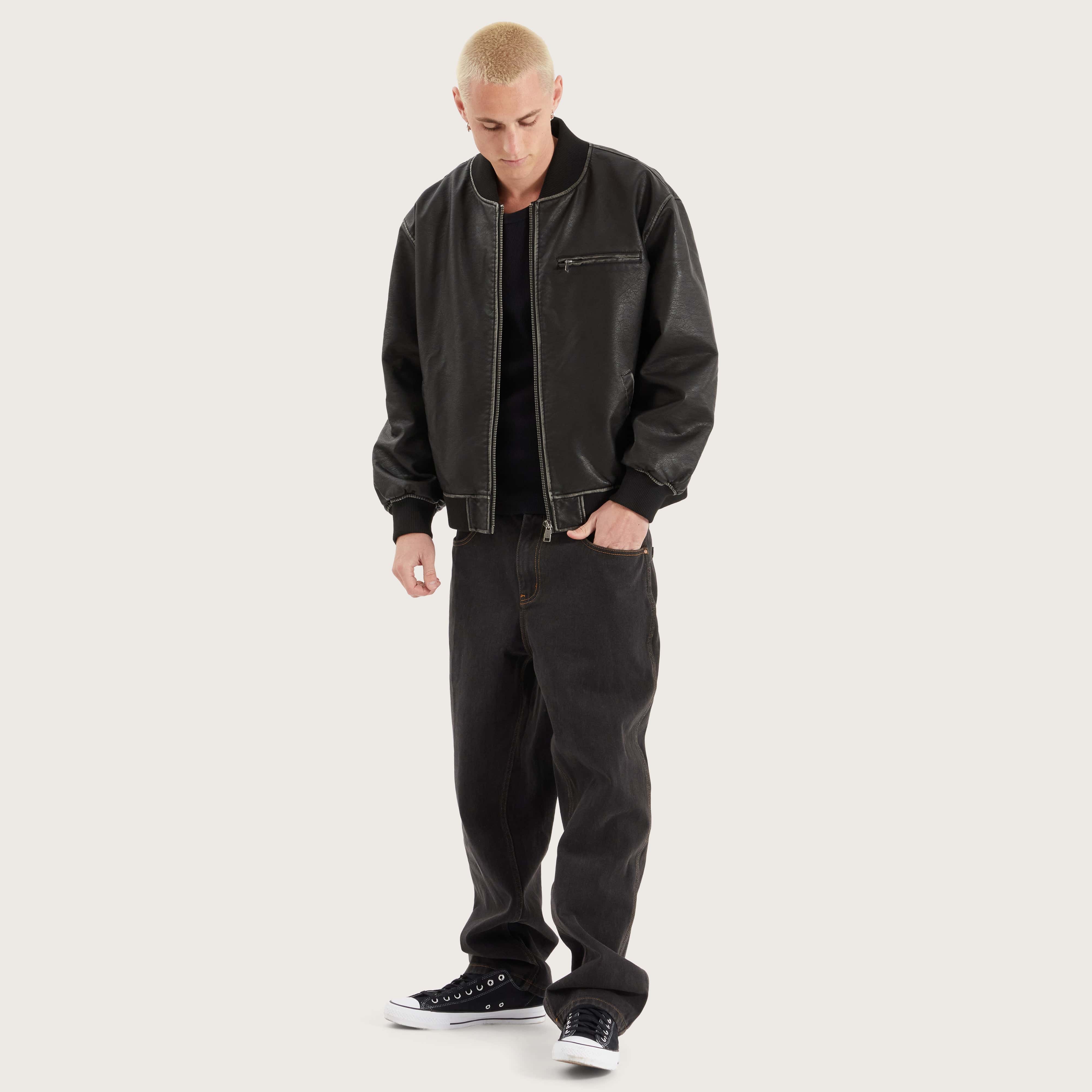 KSCY Solstice Bomber Jacket in Washed Black - Kiss Chacey