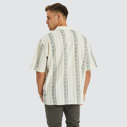 Stargaze Relaxed Resort Shirt Grey/White