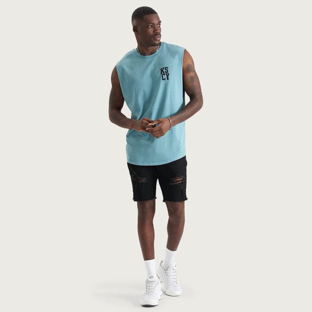 Supreme Dual Curved Muscle Tee Pigment Blue