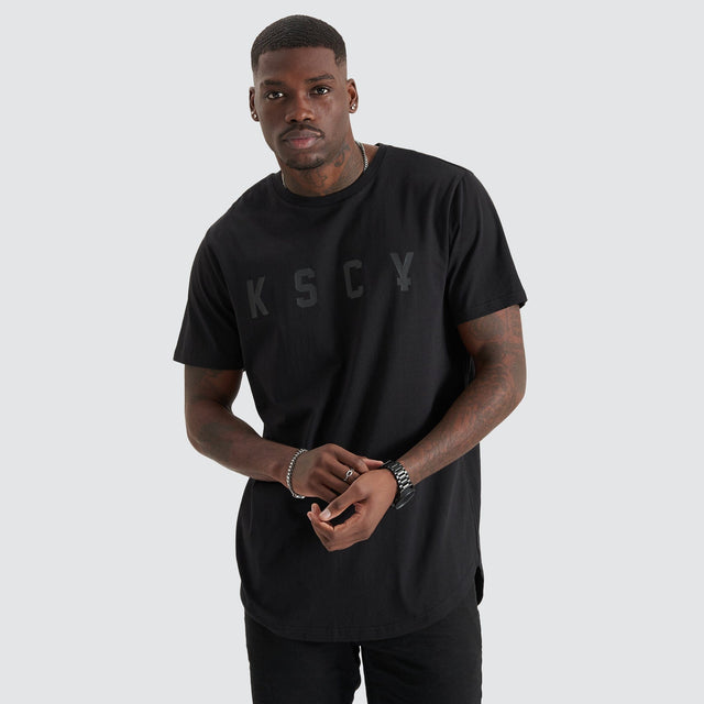 Trained Dual Curved T-Shirt Jet Black